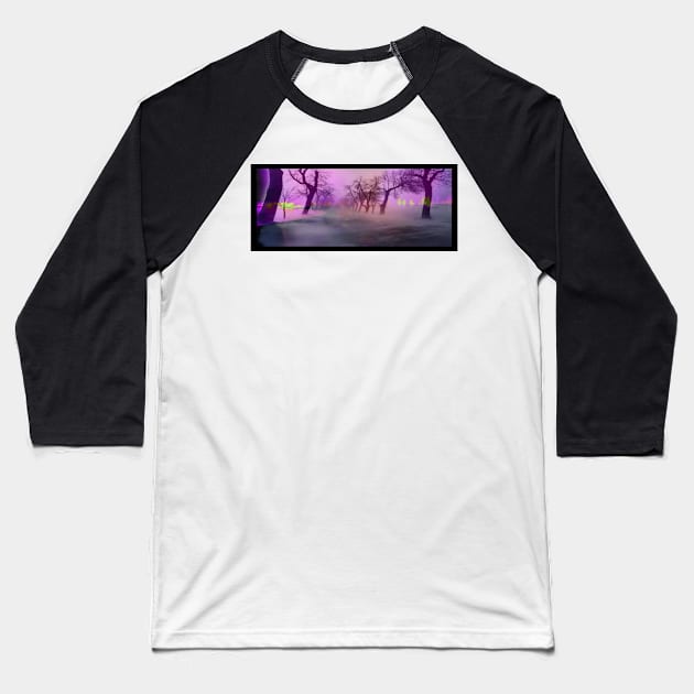 Foggy wintertime. Baseball T-Shirt by robelf